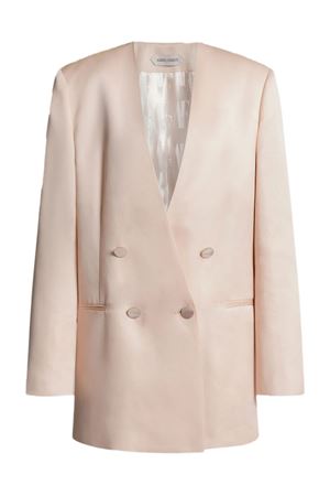 Giacca doppiopetto in organza di seta rosa ALBERTA FERRETTI | A050816190180